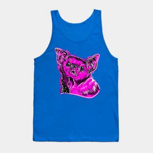 GOT BLOOD? Neon cute Vampire bat face shirt RED 2 Tank Top